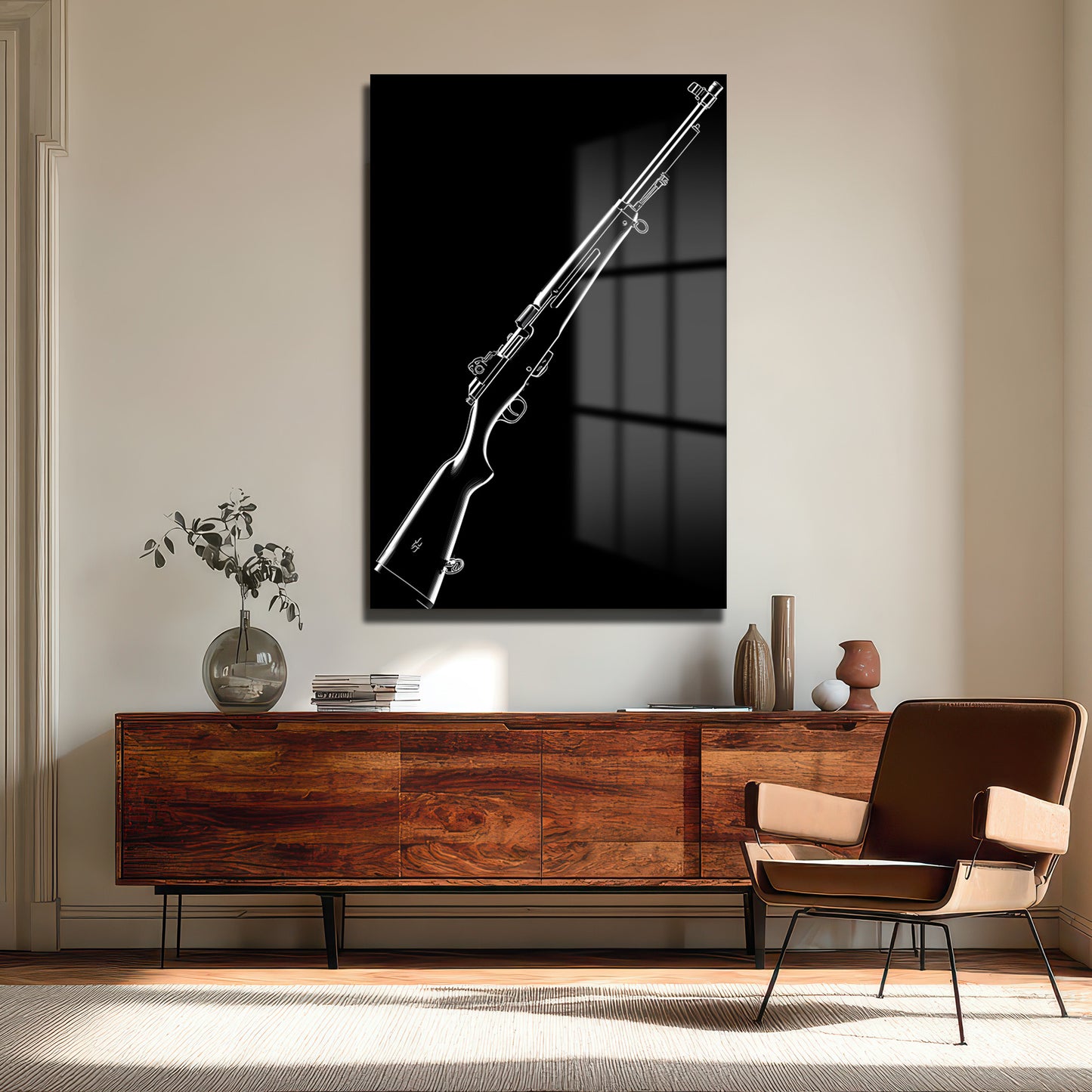 DEKORATİF DİKEY CAM TABLO - TT3354