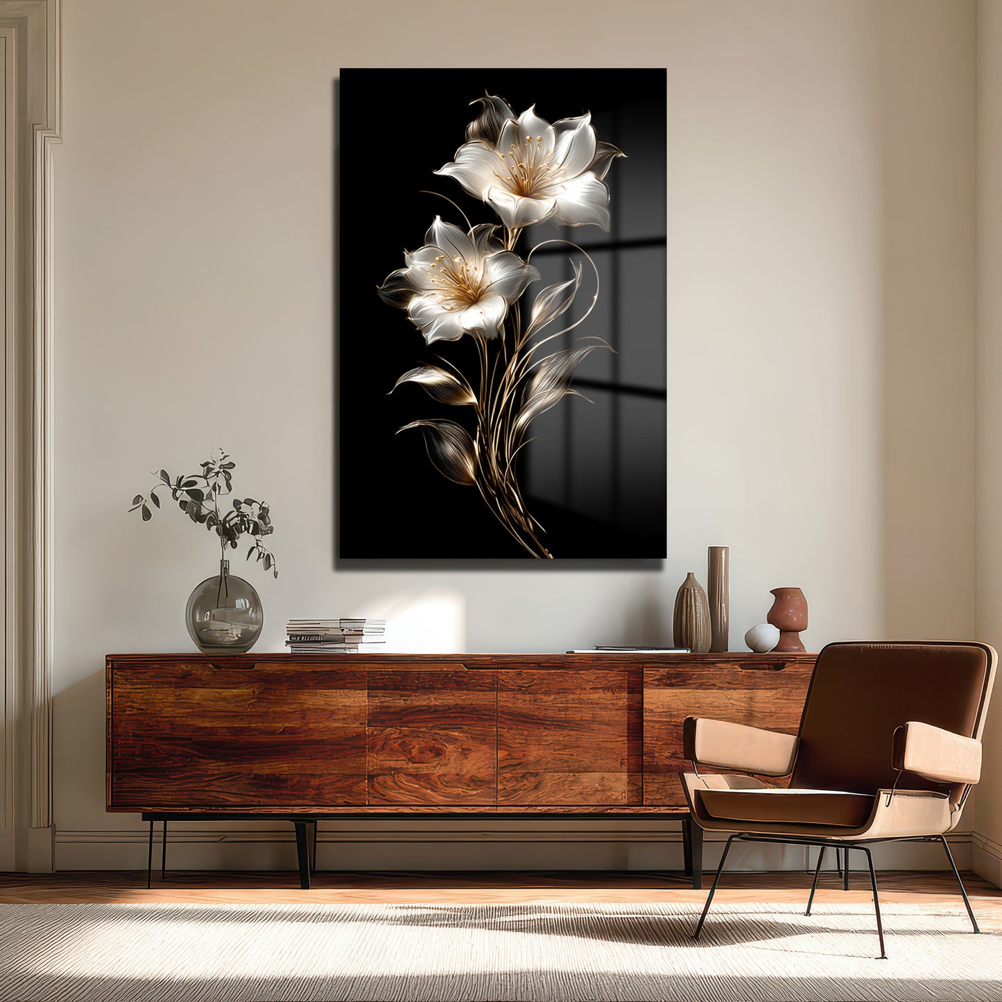 DEKORATİF DİKEY CAM TABLO - TT3409