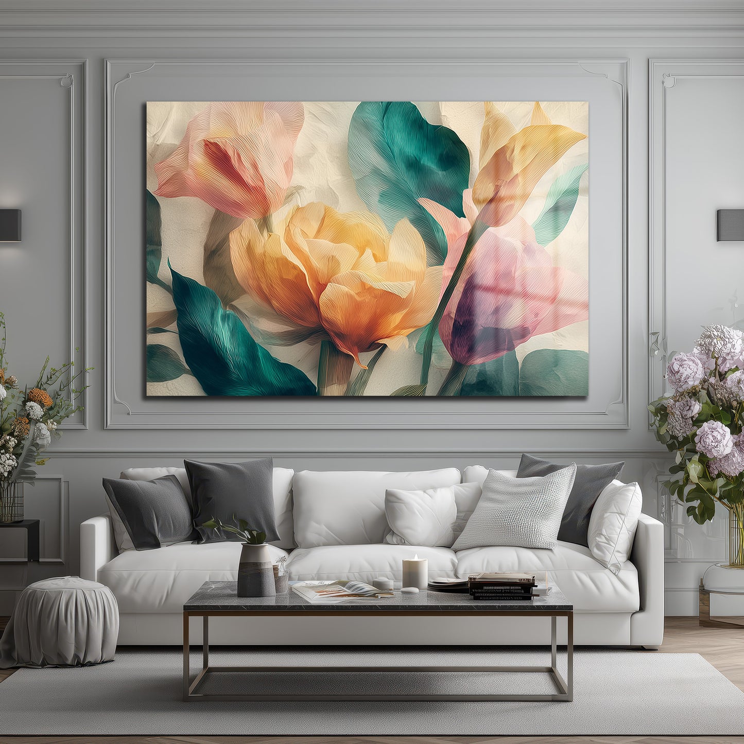 DEKORATİF YATAY CAM TABLO - TT3175