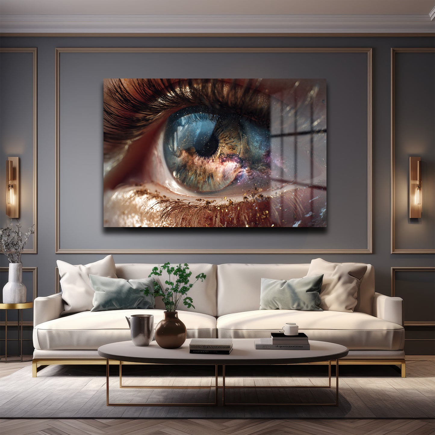 DEKORATİF YATAY CAM TABLO - TT3089