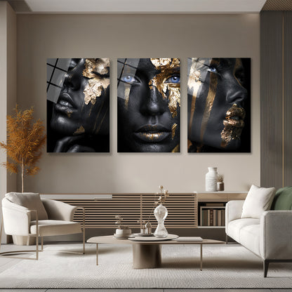 ÜÇLÜ DİKEY CAM TABLO SETİ - TT4069