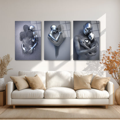 ÜÇLÜ DİKEY CAM TABLO SETİ - TT4154