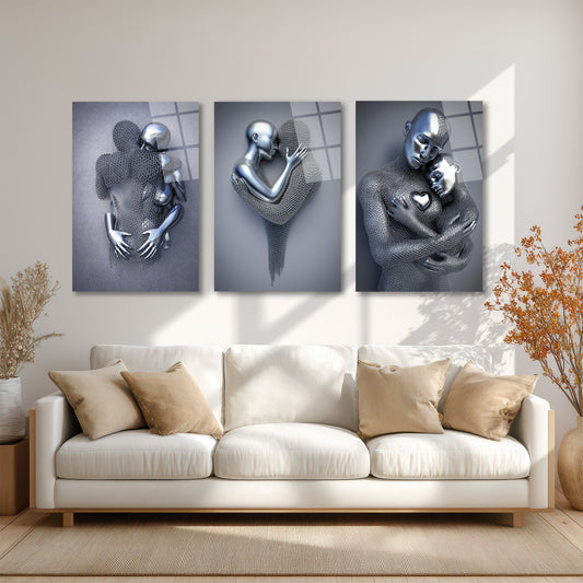 ÜÇLÜ DİKEY CAM TABLO SETİ - TT4154