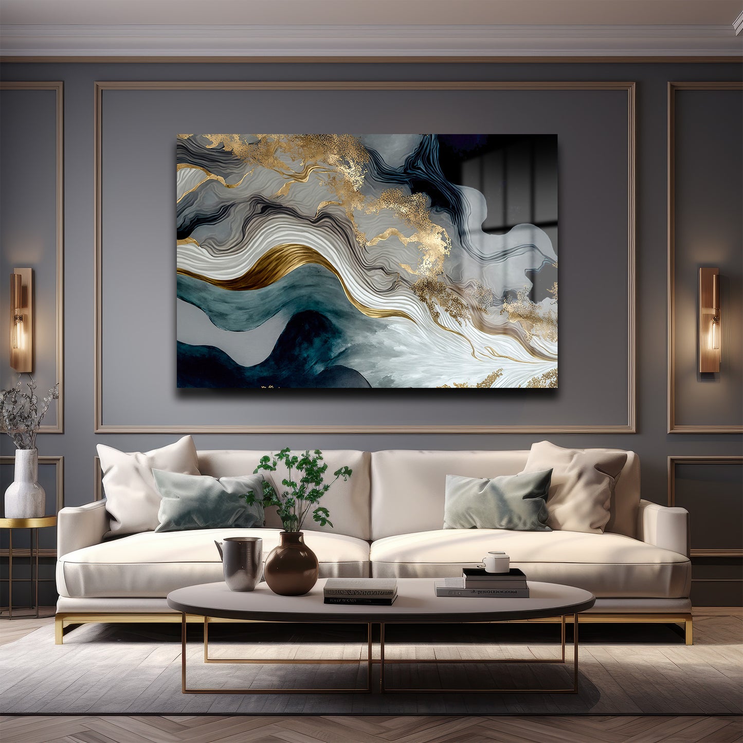 DEKORATİF YATAY CAM TABLO - TT2227