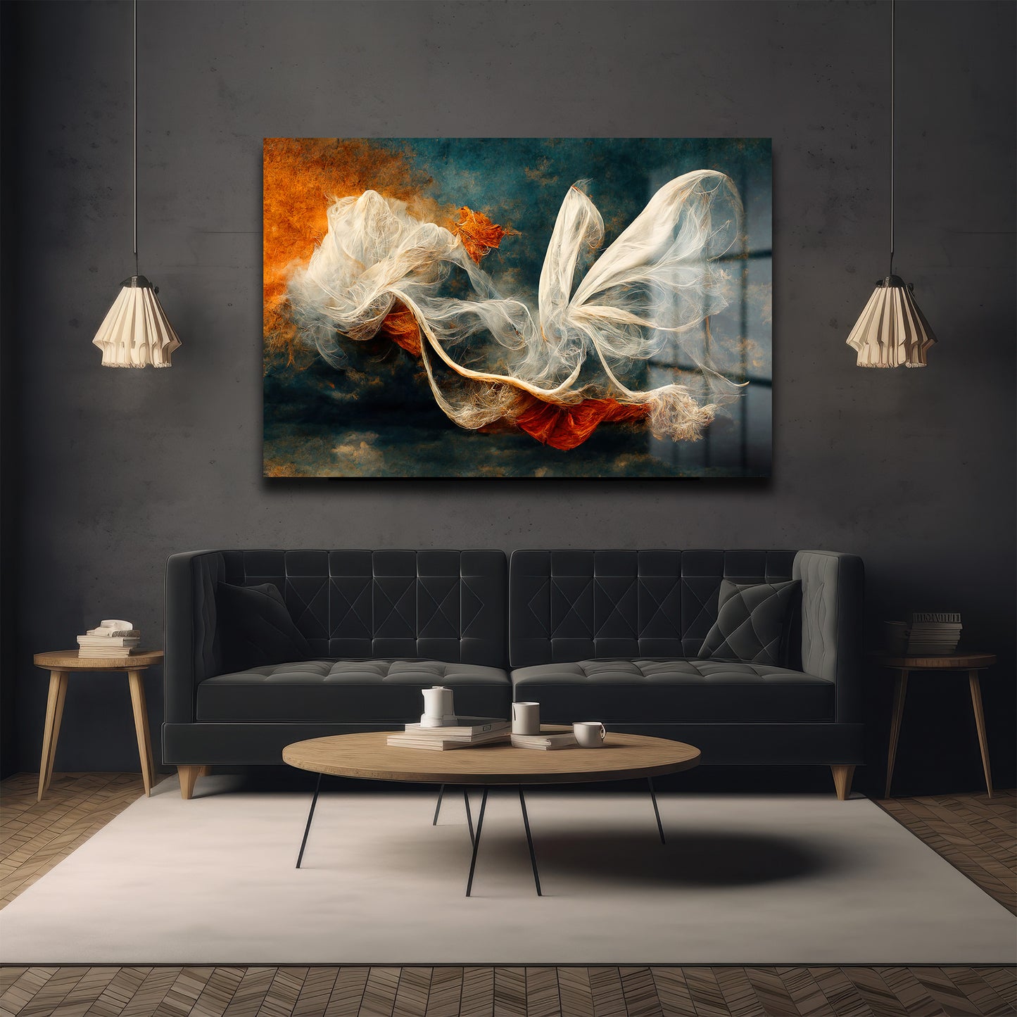 DEKORATİF YATAY CAM TABLO - TT3229