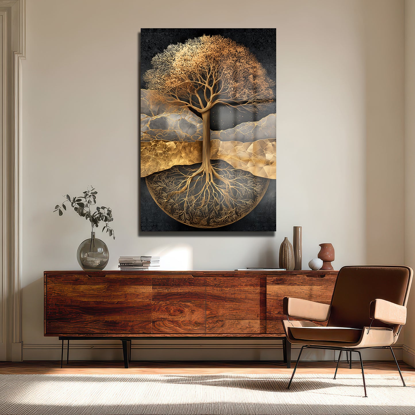 DEKORATİF DİKEY CAM TABLO - TT3489