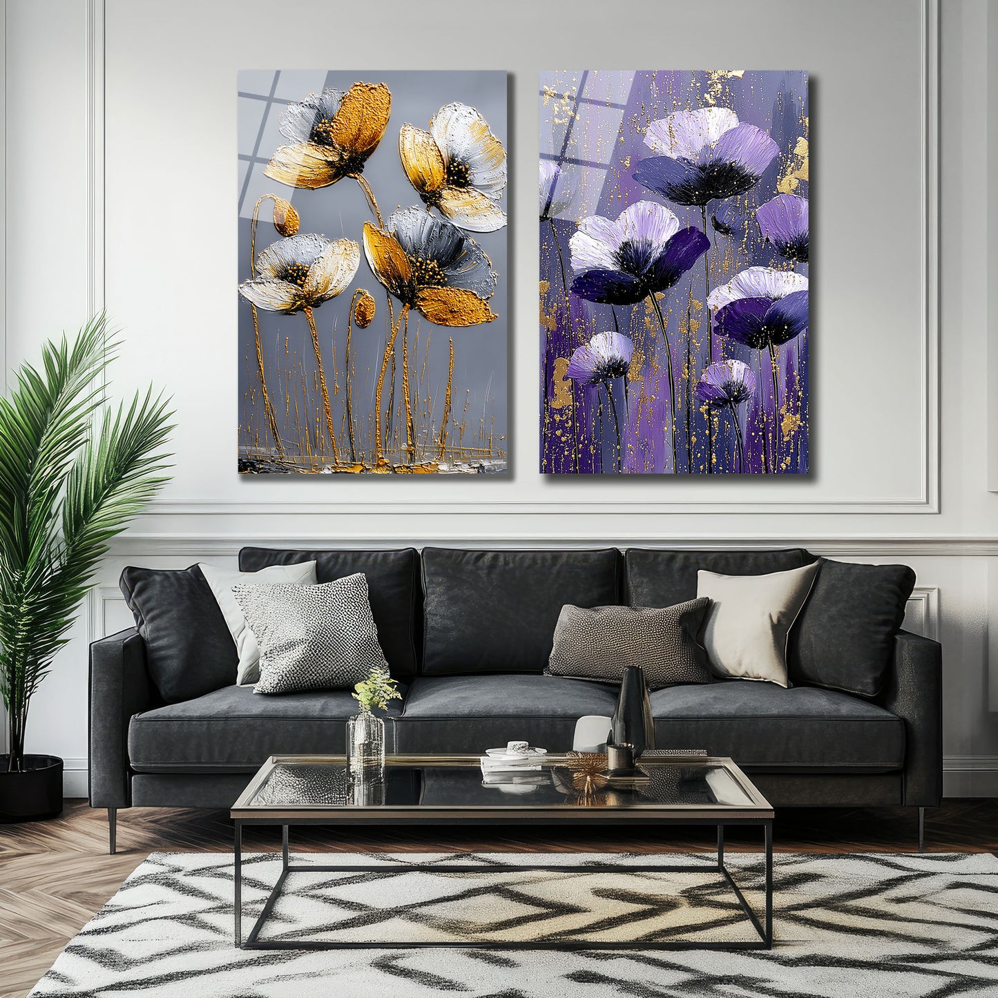 İKİLİ DİKEY CAM TABLO SETİ - TT4030