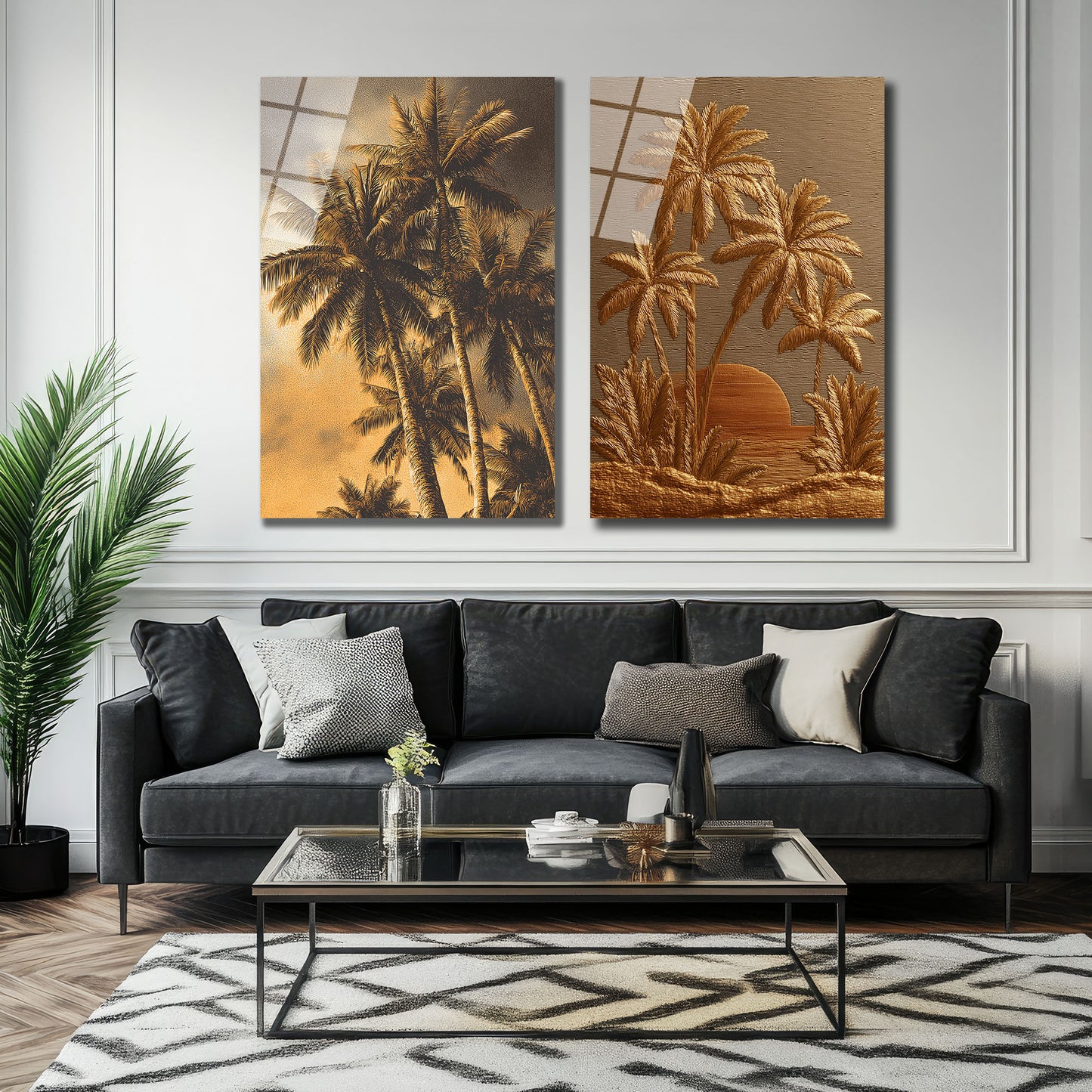 İKİLİ DİKEY CAM TABLO SETİ - TT4031