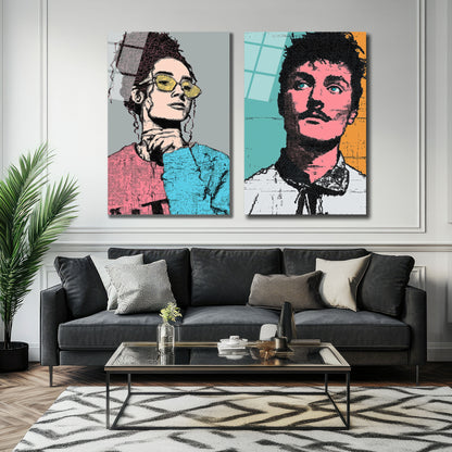 İKİLİ DİKEY CAM TABLO SETİ - TT4003