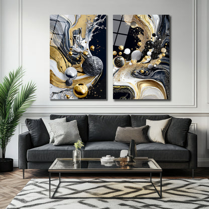 İKİLİ DİKEY CAM TABLO SETİ - TT4035