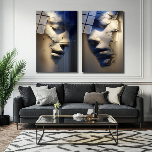 İKİLİ DİKEY CAM TABLO SETİ - TT4006