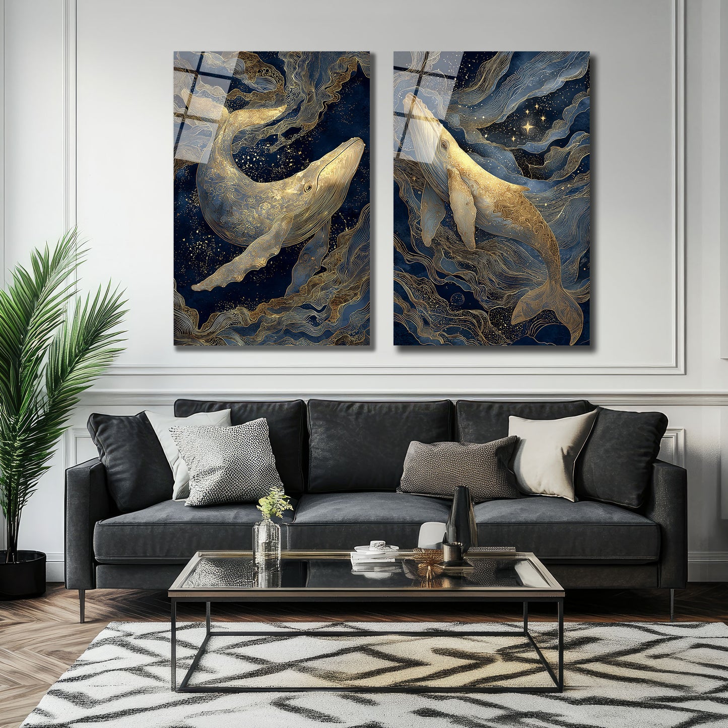 İKİLİ DİKEY CAM TABLO SETİ - TT4027