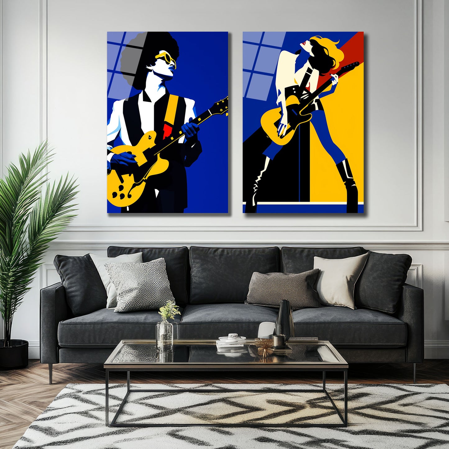 İKİLİ DİKEY CAM TABLO SETİ - TT4000