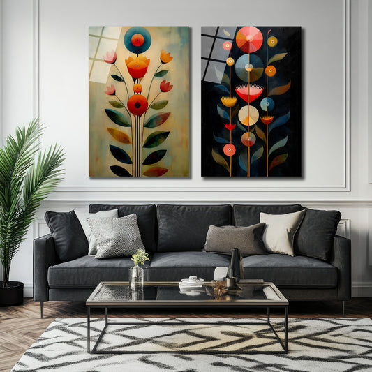 İKİLİ DİKEY CAM TABLO SETİ - TT4043