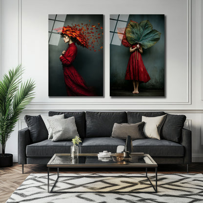 İKİLİ DİKEY CAM TABLO SETİ - TT4008