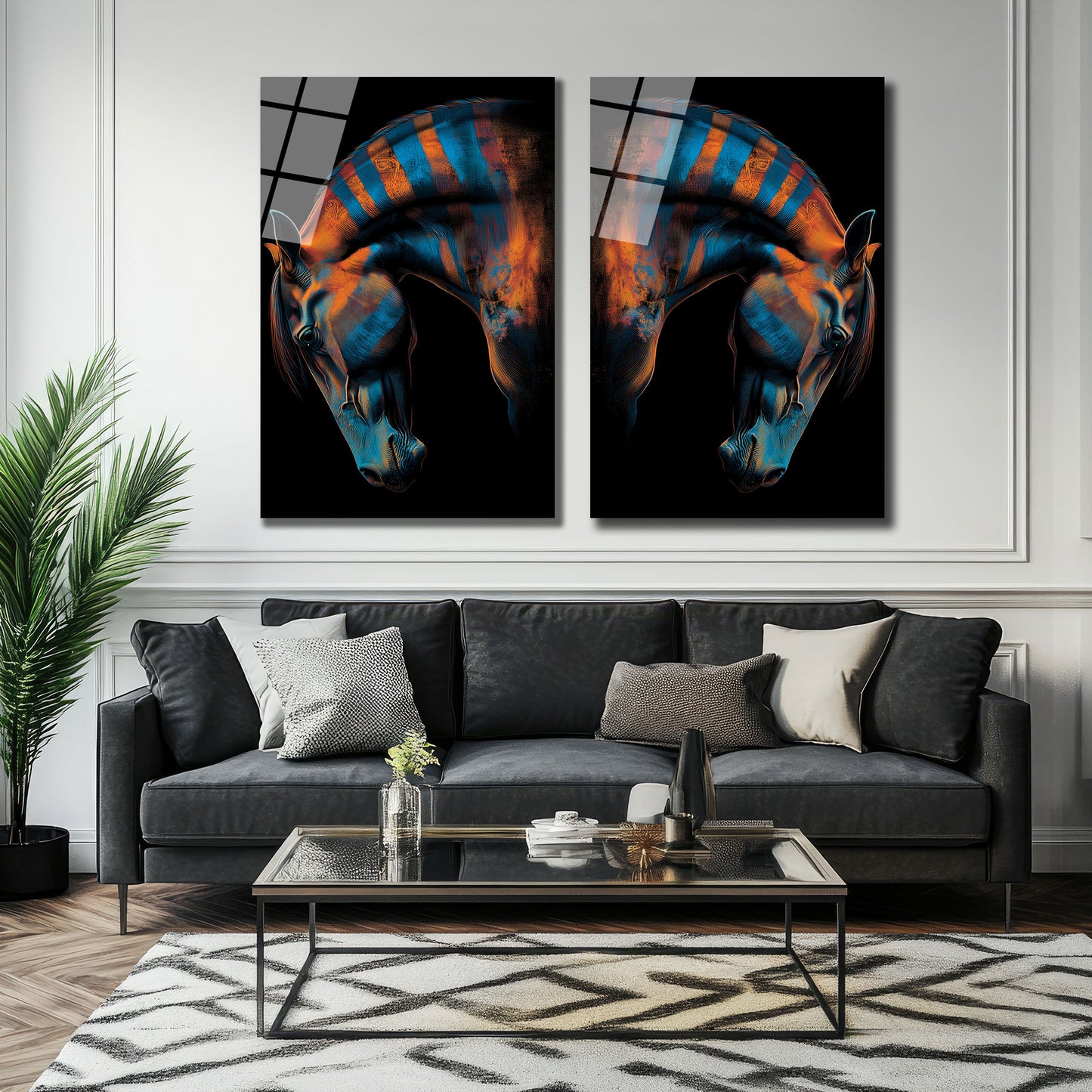 İKİLİ DİKEY CAM TABLO SETİ - TT4016