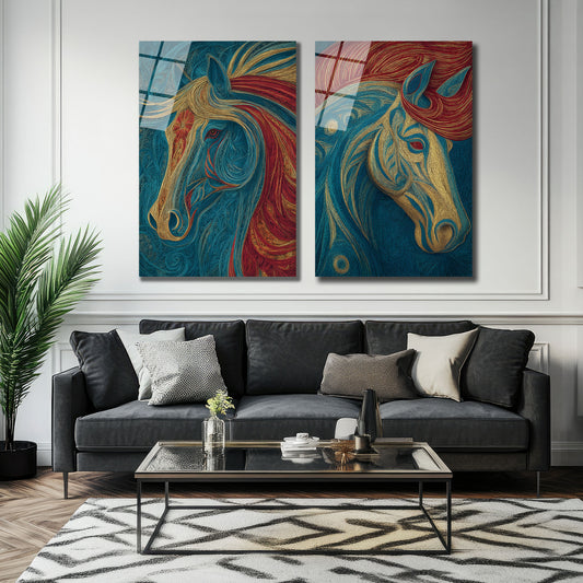 İKİLİ DİKEY CAM TABLO SETİ - TT4015