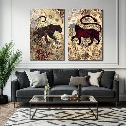 İKİLİ DİKEY CAM TABLO SETİ - TT4034