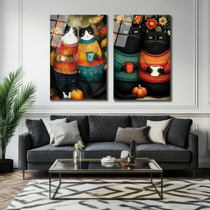 İKİLİ DİKEY CAM TABLO SETİ - TT4013