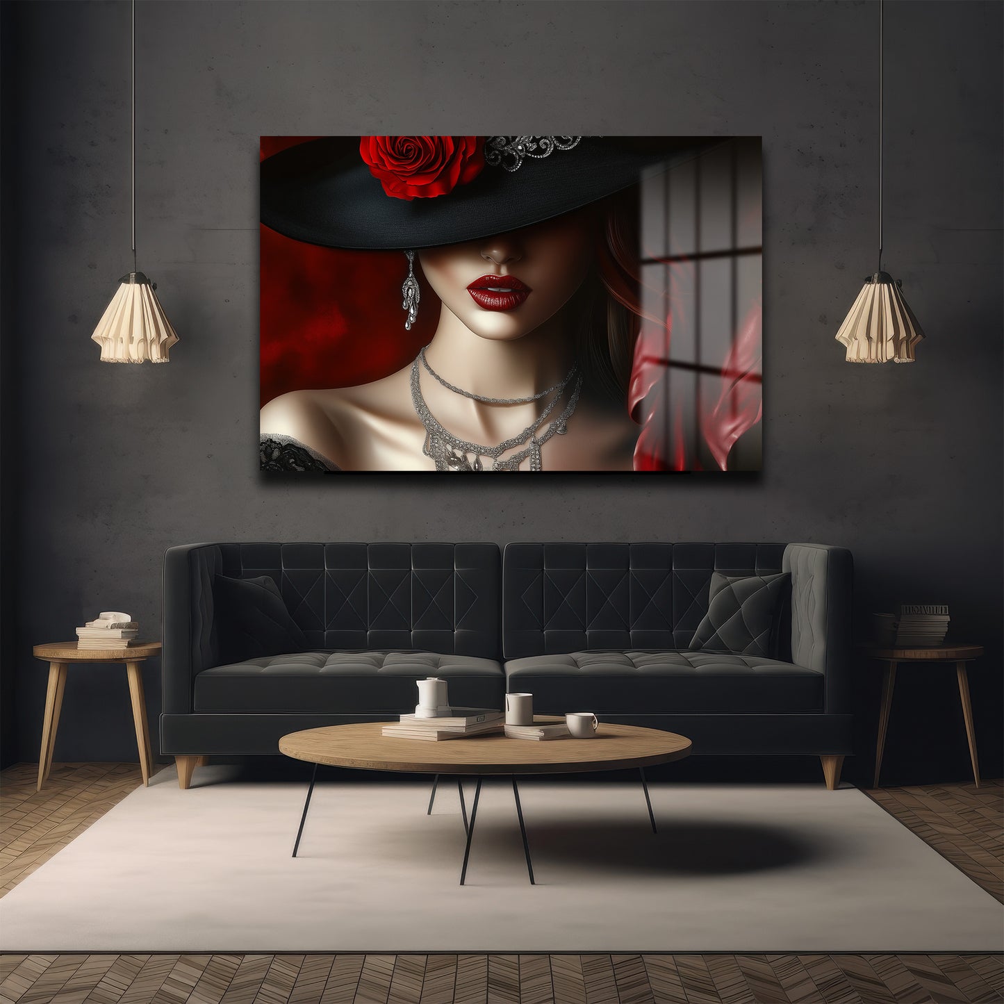DEKORATİF YATAY CAM TABLO - TT2108