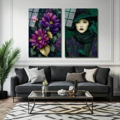 İKİLİ DİKEY CAM TABLO SETİ - TT4010