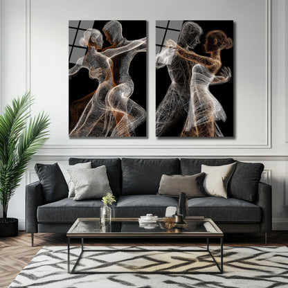 İKİLİ DİKEY CAM TABLO SETİ - TT4040