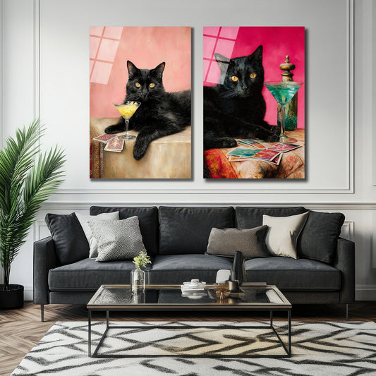 İKİLİ DİKEY CAM TABLO SETİ - TT4011