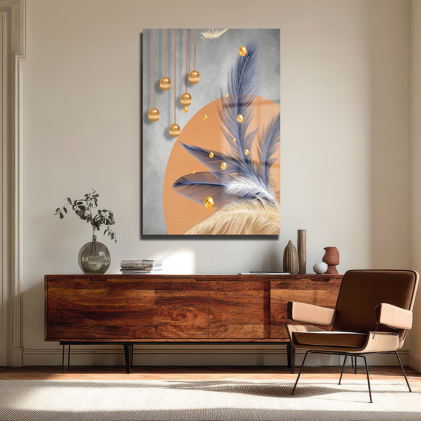 DEKORATİF DİKEY CAM TABLO - TT3497