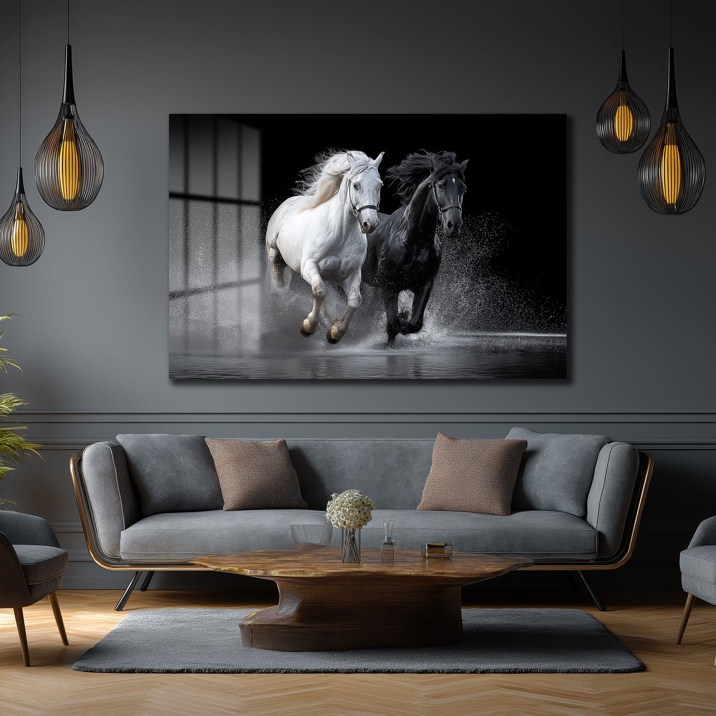 DEKORATİF YATAY CAM TABLO - TT3159