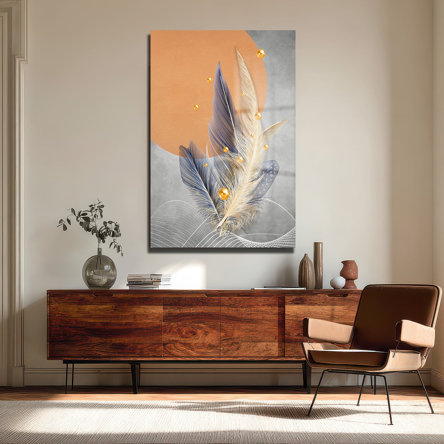 DEKORATİF DİKEY CAM TABLO - TT3499