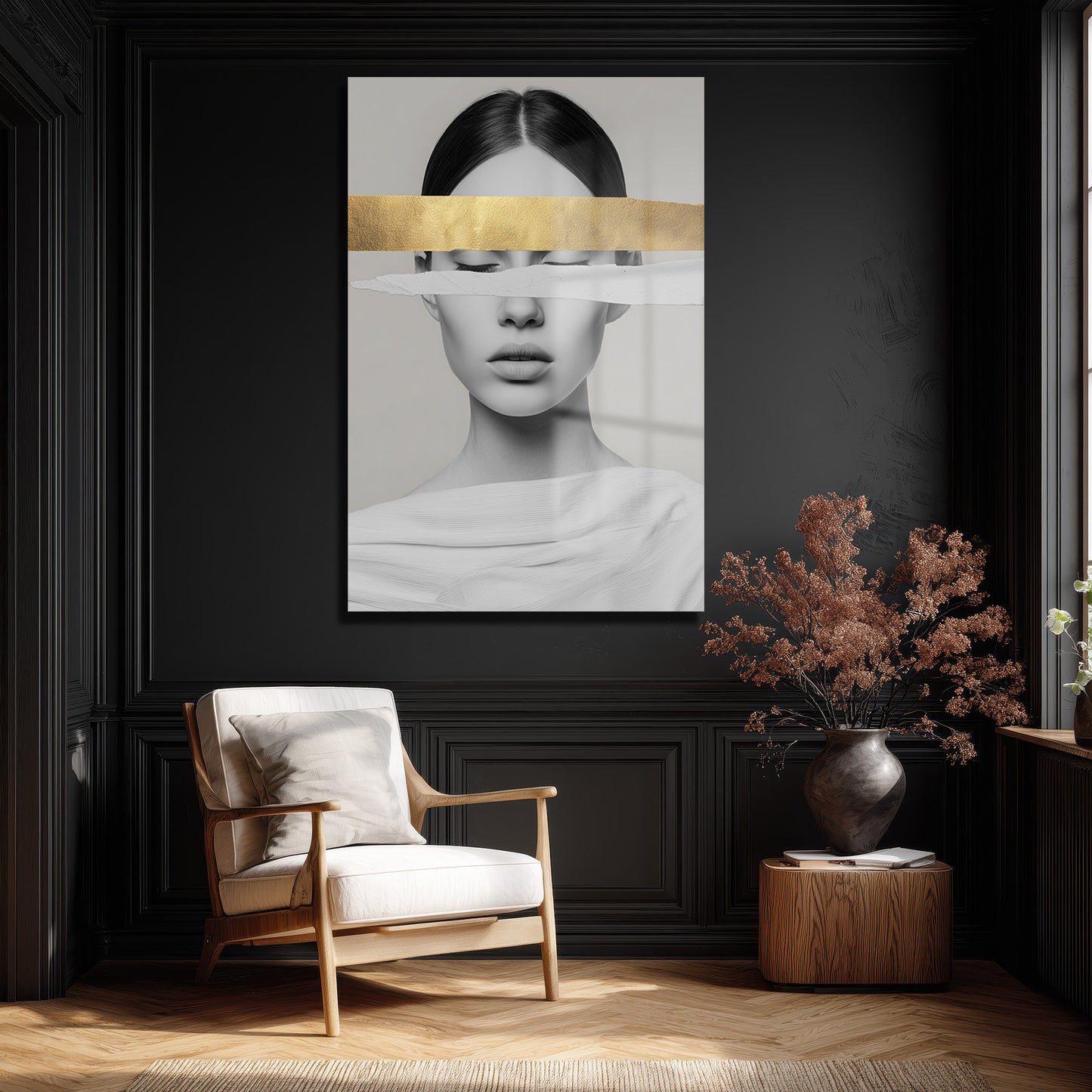 DEKORATİF DİKEY CAM TABLO - TT3358