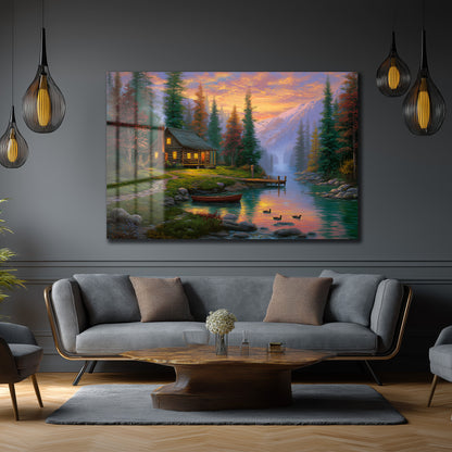 DEKORATİF YATAY CAM TABLO - TT3180