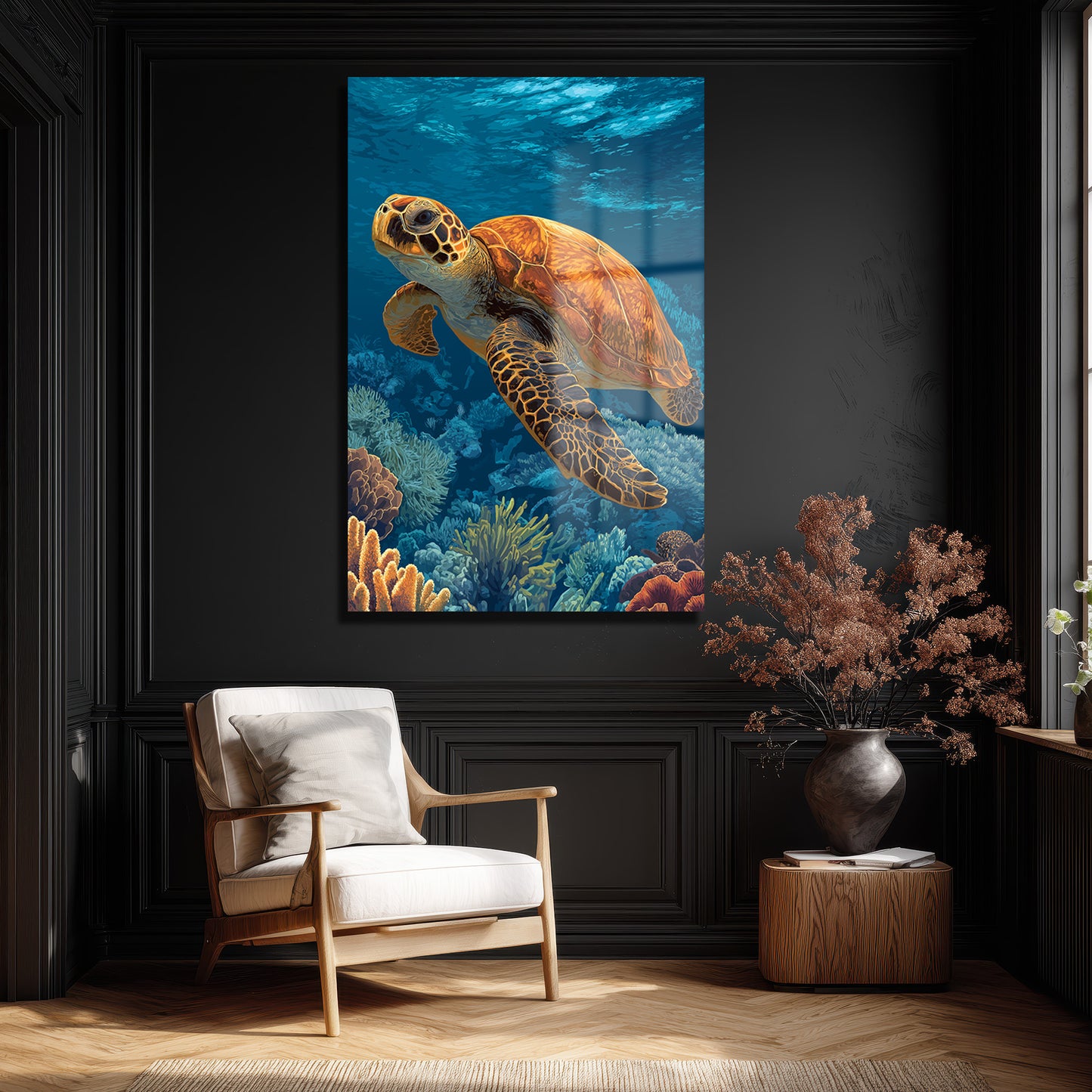 DEKORATİF DİKEY CAM TABLO - TT3429