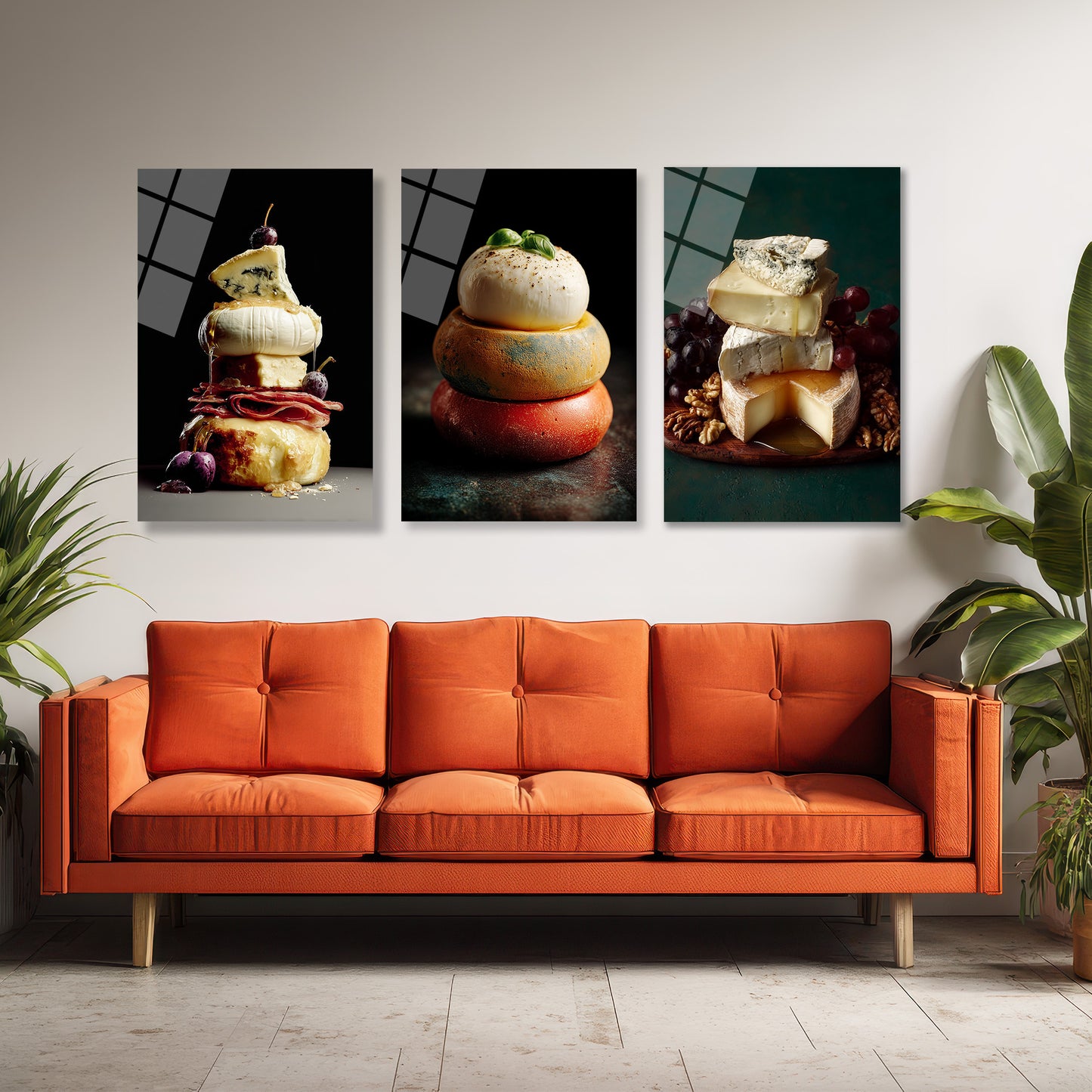 ÜÇLÜ DİKEY CAM TABLO SETİ - TT4125