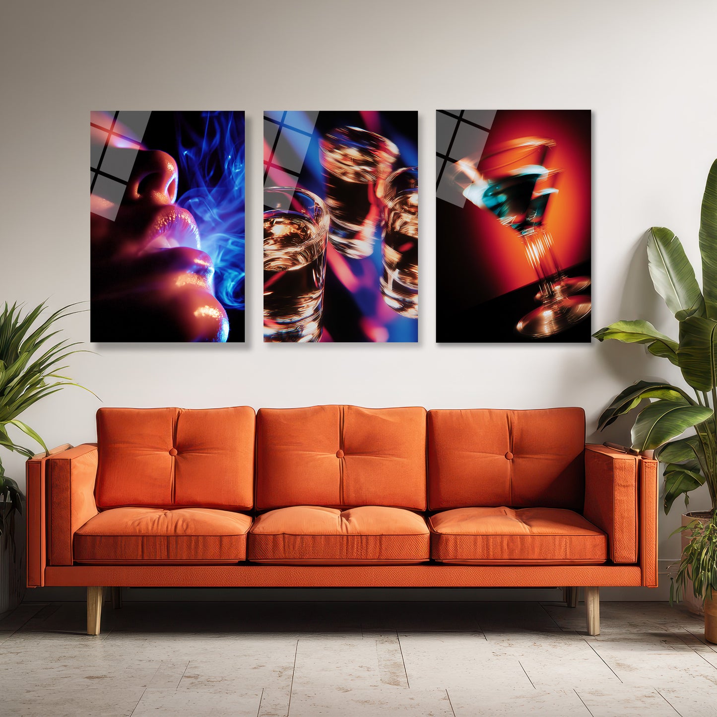 ÜÇLÜ DİKEY CAM TABLO SETİ - TT4126