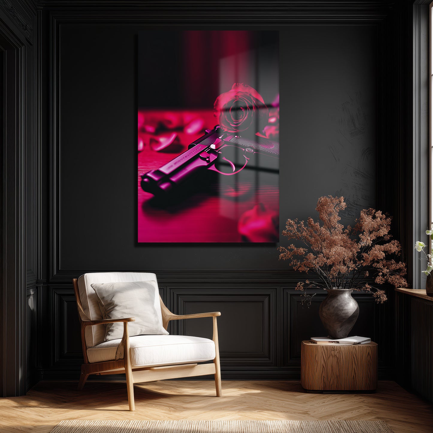 DEKORATİF DİKEY CAM TABLO - TT3326