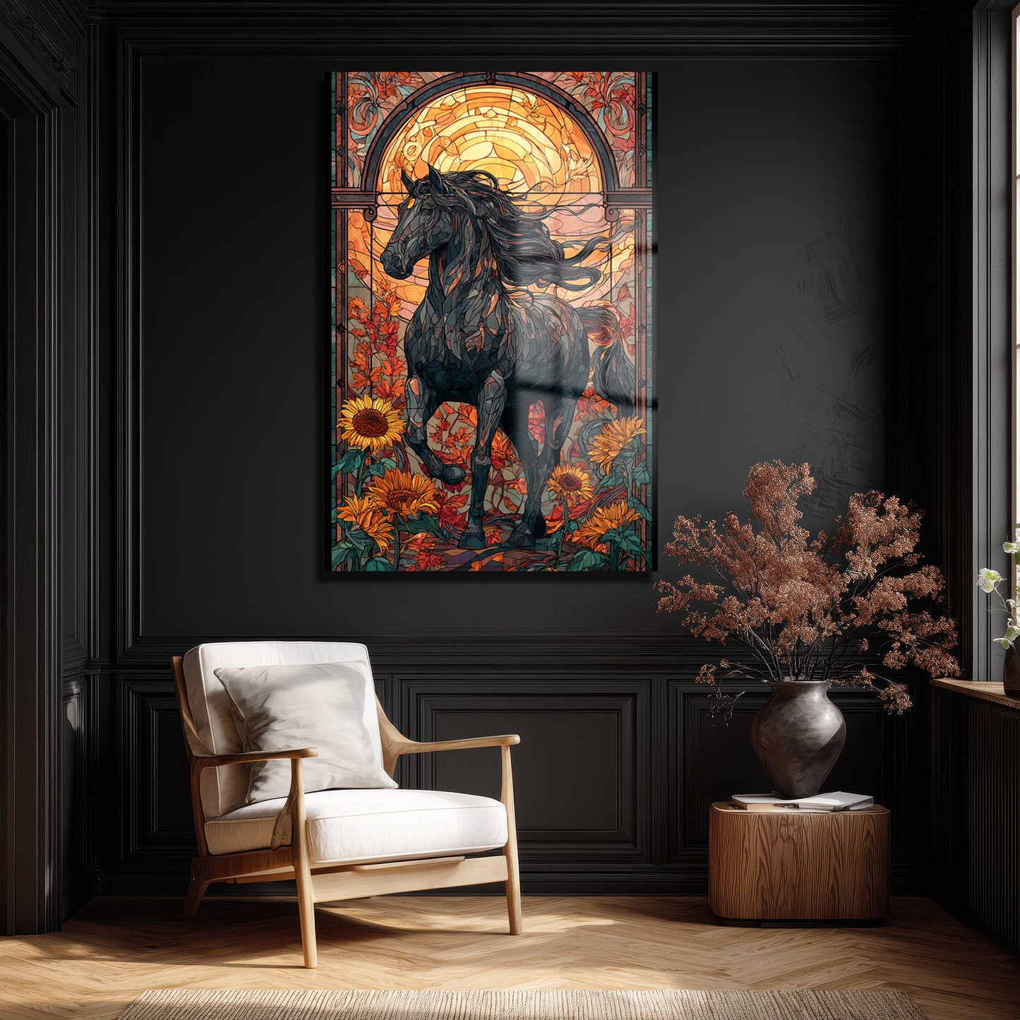 DEKORATİF DİKEY CAM TABLO - TT3434