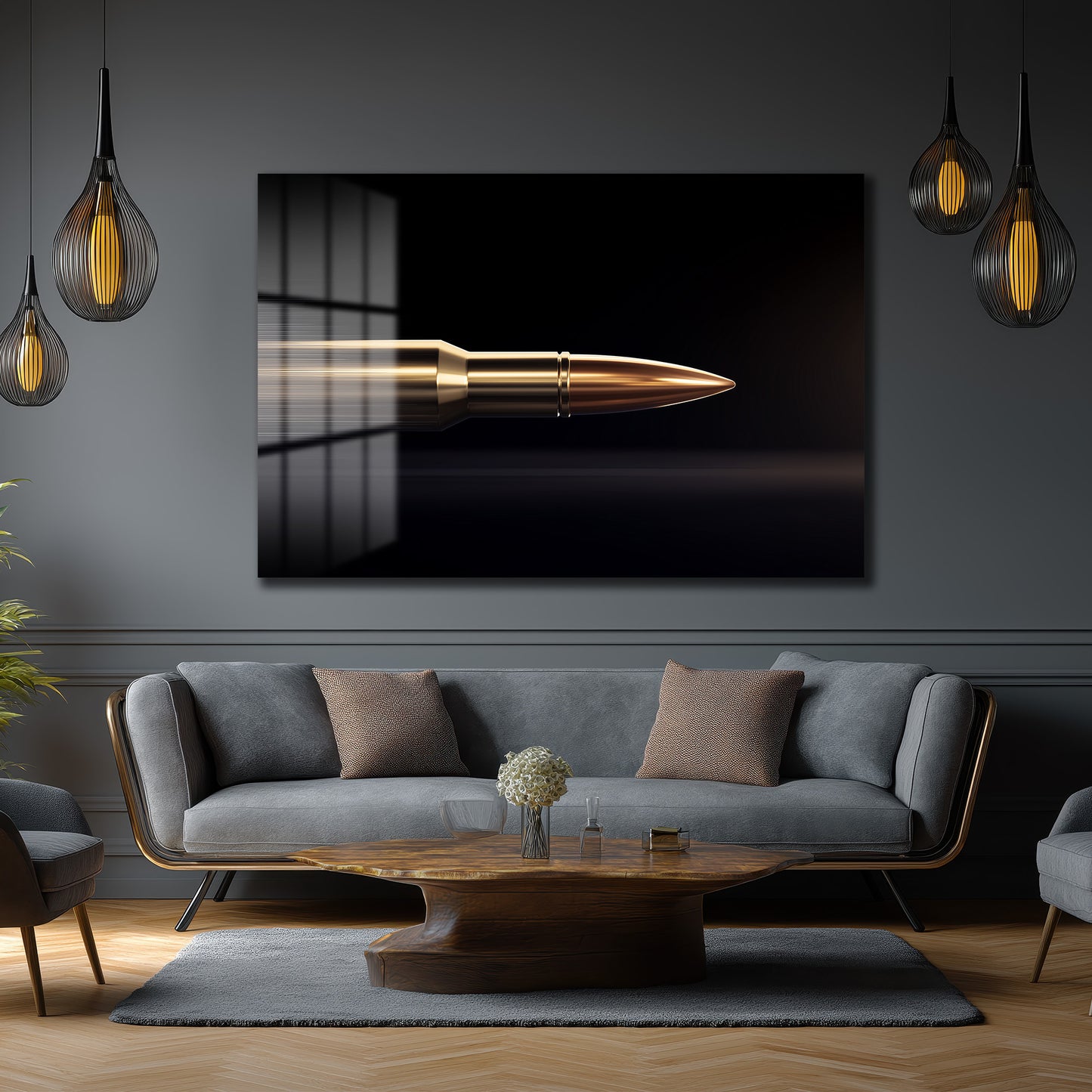 DEKORATİF YATAY CAM TABLO - TT3186