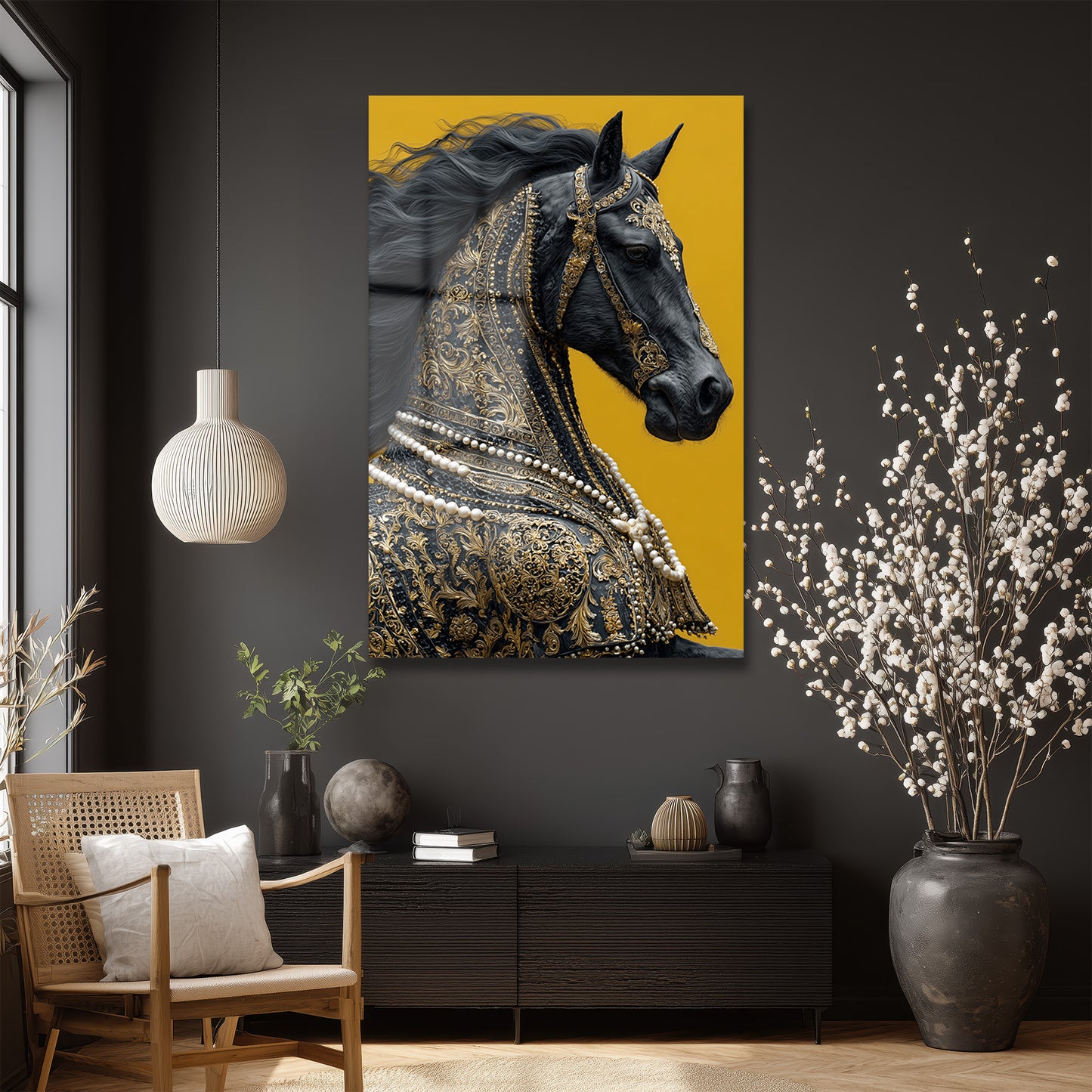 DEKORATİF DİKEY CAM TABLO - TT3369