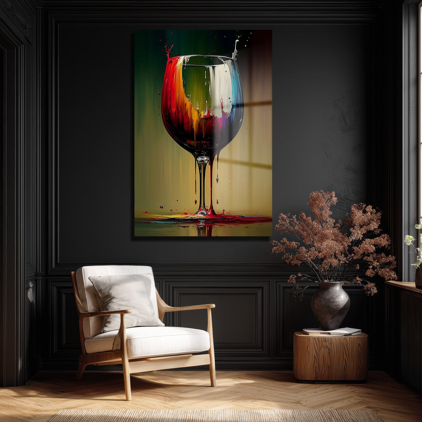 DEKORATİF DİKEY CAM TABLO - TT3334