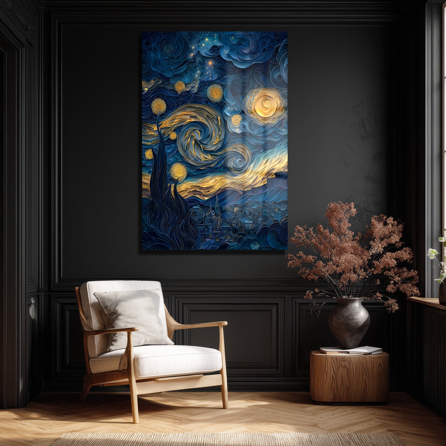 DEKORATİF DİKEY CAM TABLO - TT3371