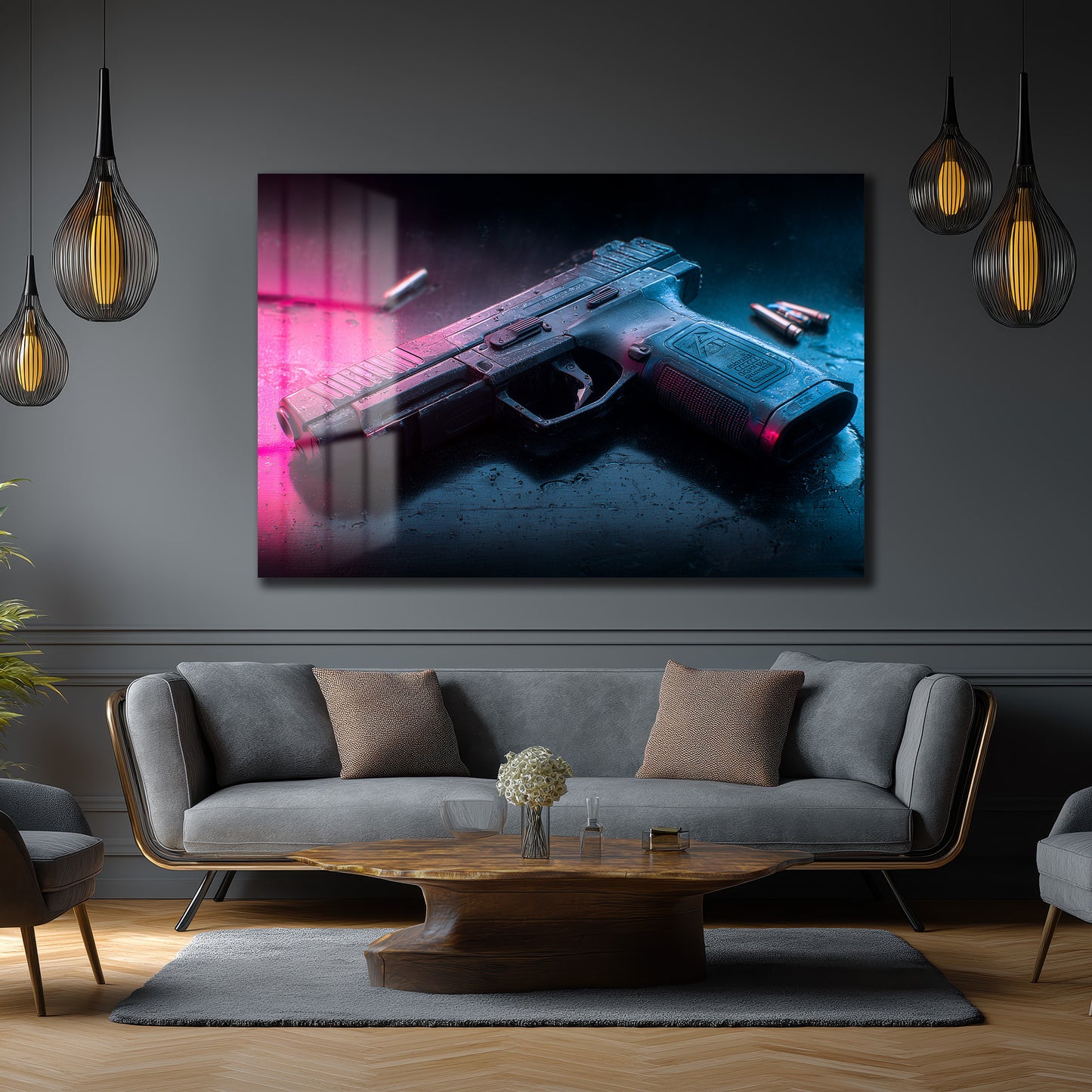 DEKORATİF YATAY CAM TABLO - TT3193