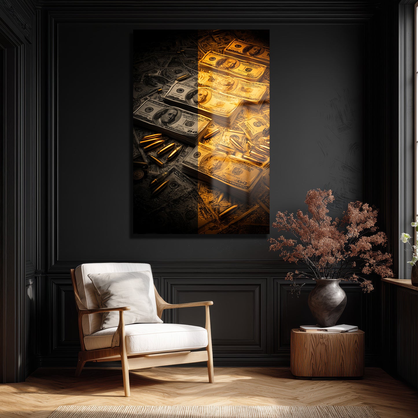 DEKORATİF DİKEY CAM TABLO - TT3372