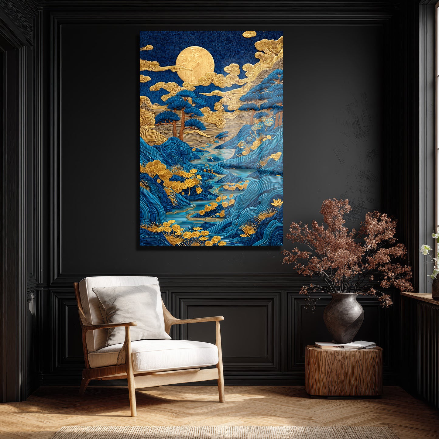 DEKORATİF DİKEY CAM TABLO - TT3442