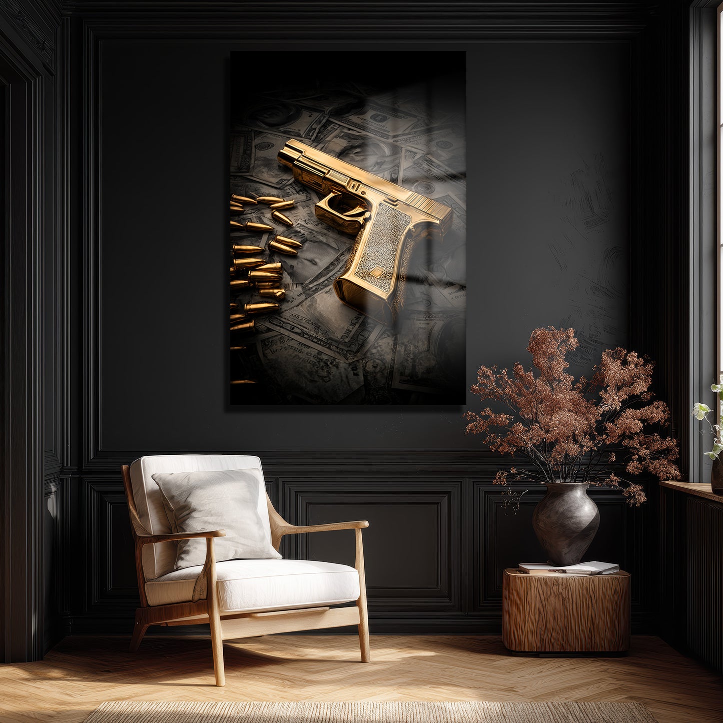 DEKORATİF DİKEY CAM TABLO - TT3373