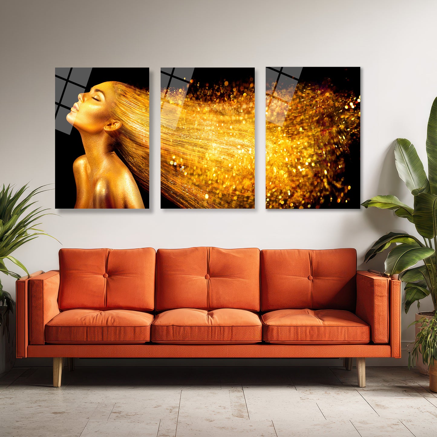 ÜÇLÜ DİKEY CAM TABLO SETİ - TT4074