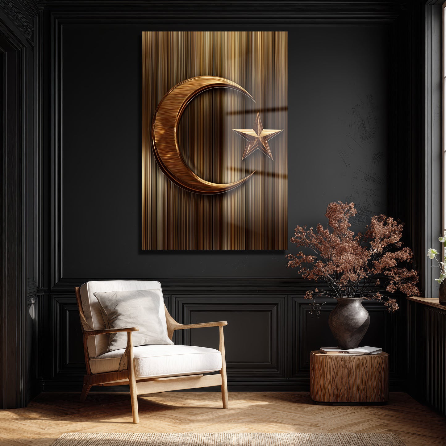 DEKORATİF DİKEY CAM TABLO - TT3339