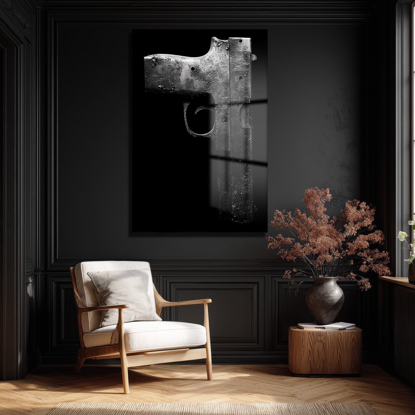 DEKORATİF DİKEY CAM TABLO - TT3342