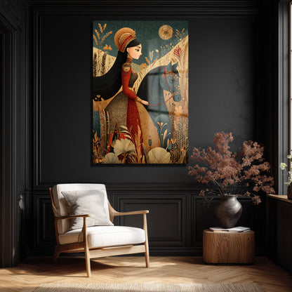 DEKORATİF DİKEY CAM TABLO - TT3448