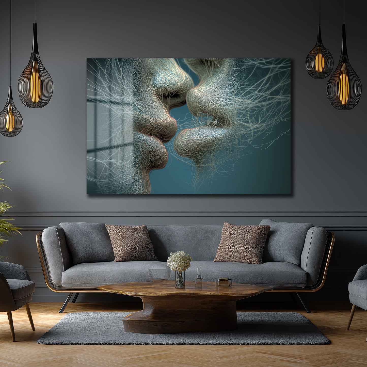 DEKORATİF YATAY CAM TABLO - TT3200